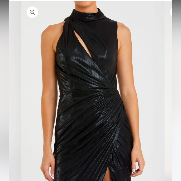 MAC DUGGAL Black High Neck Sleeveless Gown - Picture 2 of 3